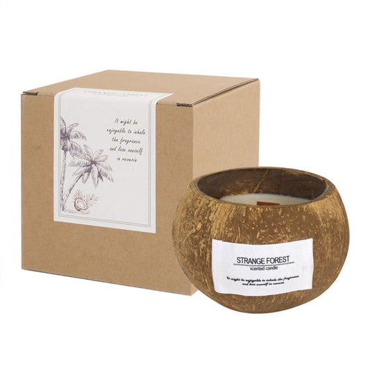 Wooden Coconut Shell Scented Candle Gift Set