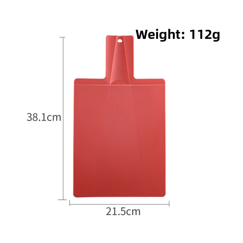 Foldable Plastic Cutting Board with Food Chute Slide Feature, Non-Slip & Lightweight