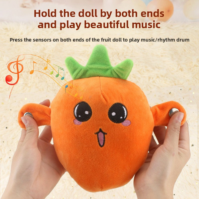 Interactive Fruit Sensor Music Plush Toy - Touch Sensitive Musical STEM Learning Toy