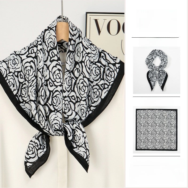 The GeoChic Square Scarf Korean Inspired Prints in 26 Signature Colors