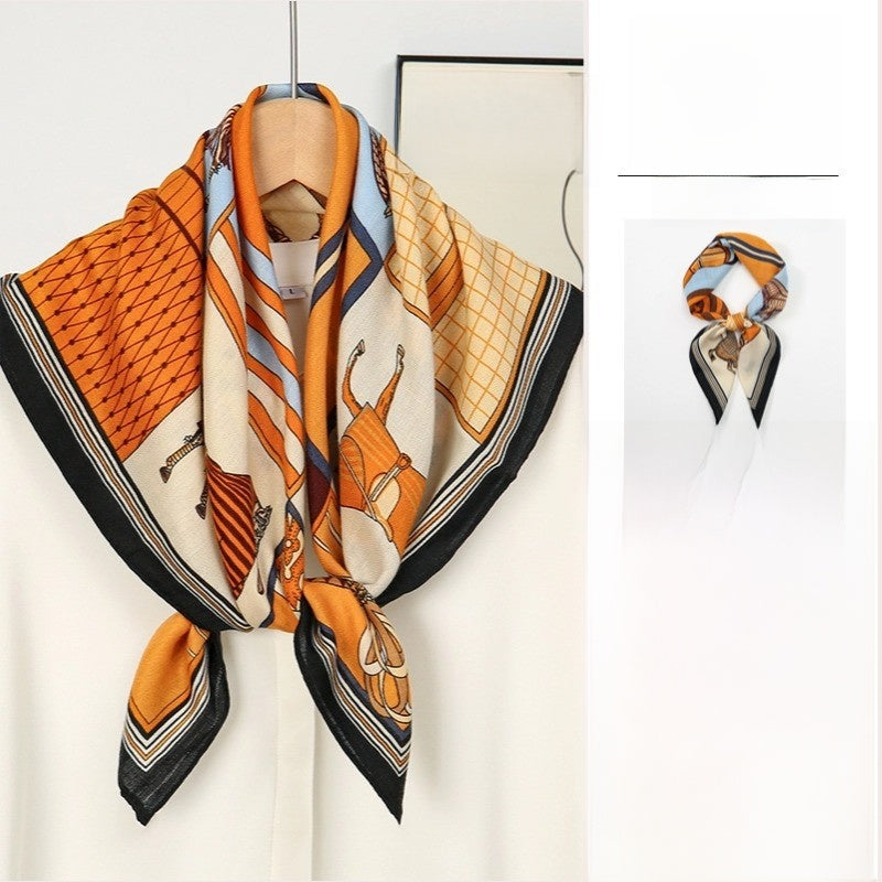 The GeoChic Square Scarf Korean Inspired Prints in 26 Signature Colors