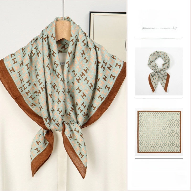 The GeoChic Square Scarf Korean Inspired Prints in 26 Signature Colors