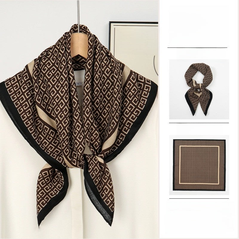 The GeoChic Square Scarf Korean Inspired Prints in 26 Signature Colors