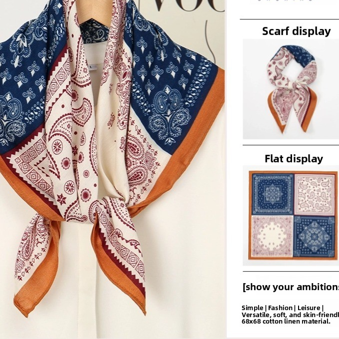 The GeoChic Square Scarf Korean Inspired Prints in 26 Signature Colors