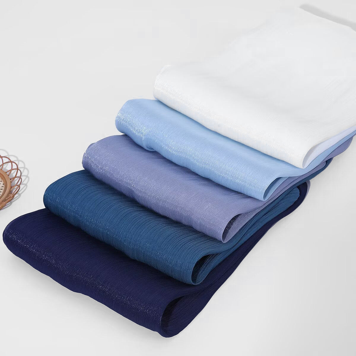 Crepe Silk Long Scarf Thin Breathable