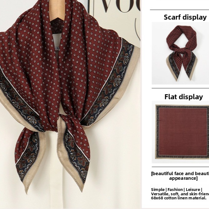 The GeoChic Square Scarf Korean Inspired Prints in 26 Signature Colors