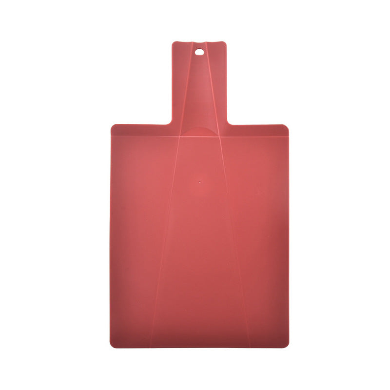 Foldable Plastic Cutting Board with Food Chute Slide Feature, Non-Slip & Lightweight