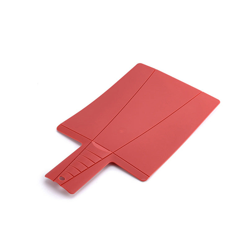 Foldable Plastic Cutting Board with Food Chute Slide Feature, Non-Slip & Lightweight